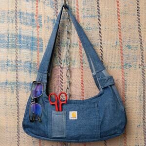 Upcycled carhartt shoulder bag / Y2K Mini Baguette Purse